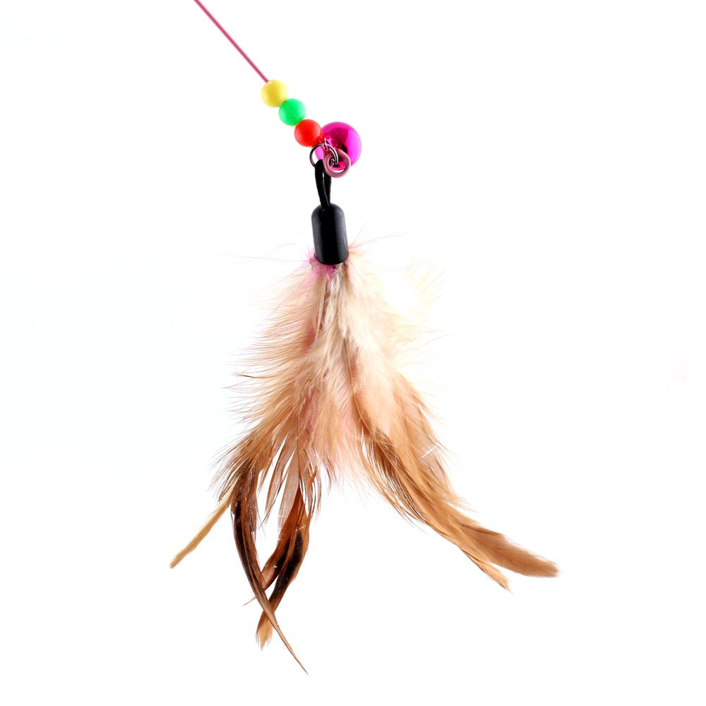 Feather Teaser Wand Cat Toy with Bell Animals & Pet Supplies > Pet Supplies > Cat Supplies > Cat Toys Carkira   