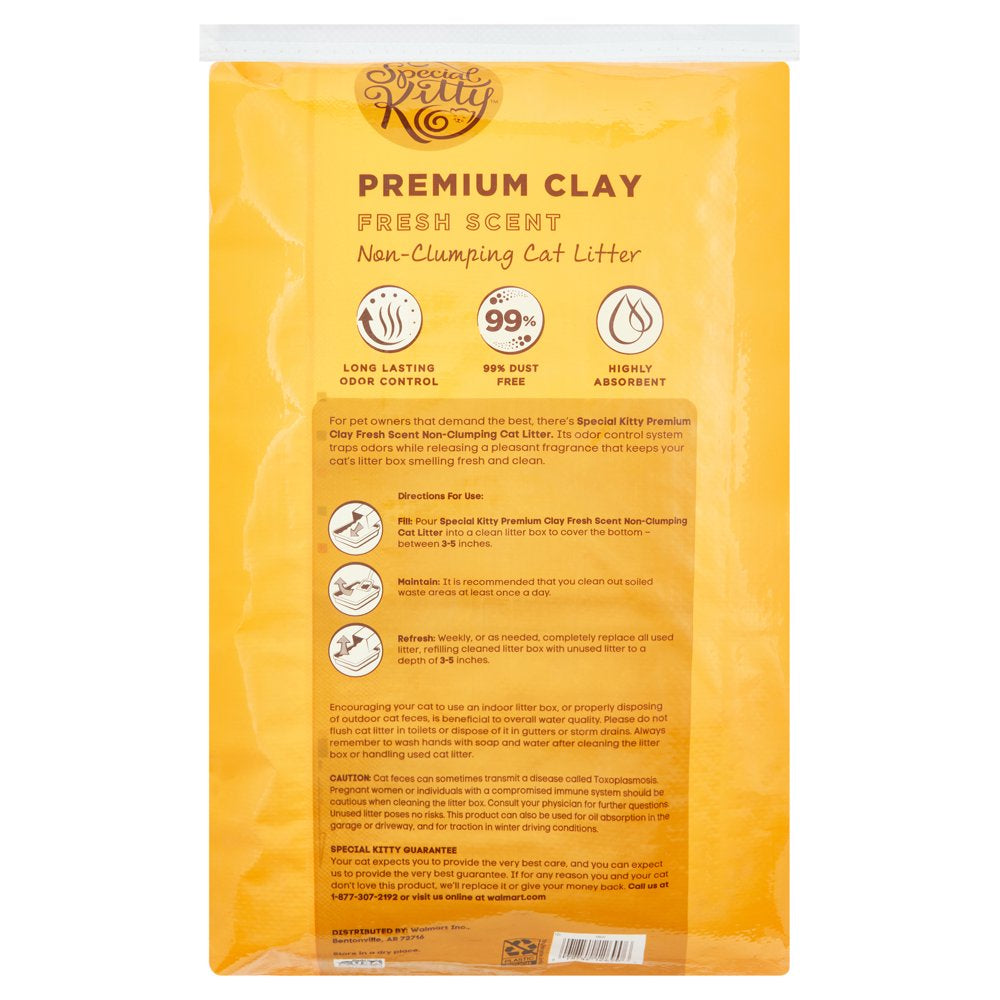 Special Kitty Premium Clay Non-Clumping Cat Litter, Fresh Scent, 25 Lb Animals & Pet Supplies > Pet Supplies > Cat Supplies > Cat Litter Wal-Mart Stores, Inc.   