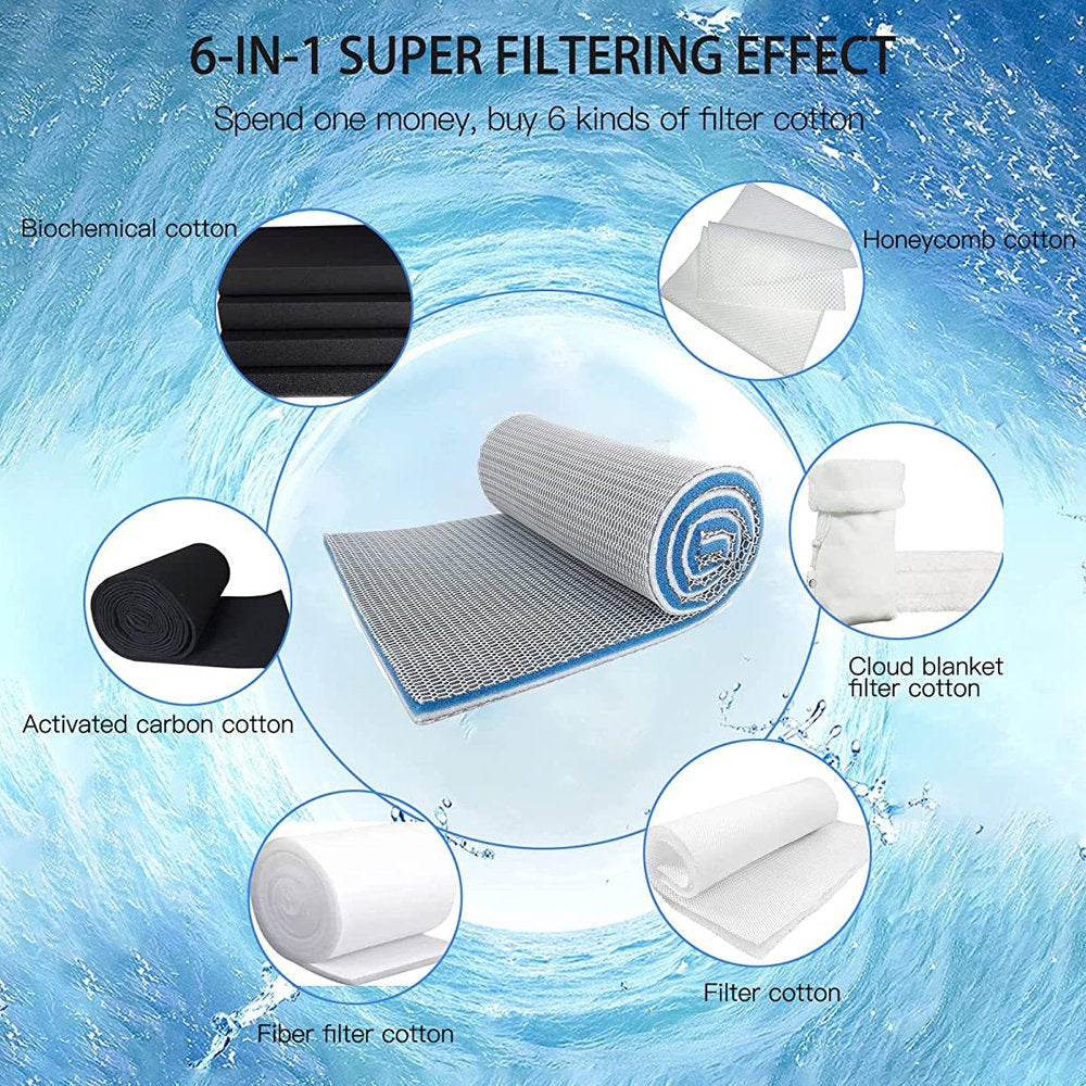 Ugerlov Aquarium Filter Media, Upgraded 8-Layer Filter Sponge Pad, Super Filtering Effect, Cut to Fit, Reusable and Washable（20In×3.9In） Animals & Pet Supplies > Pet Supplies > Fish Supplies > Aquarium Filters Ugerlov   