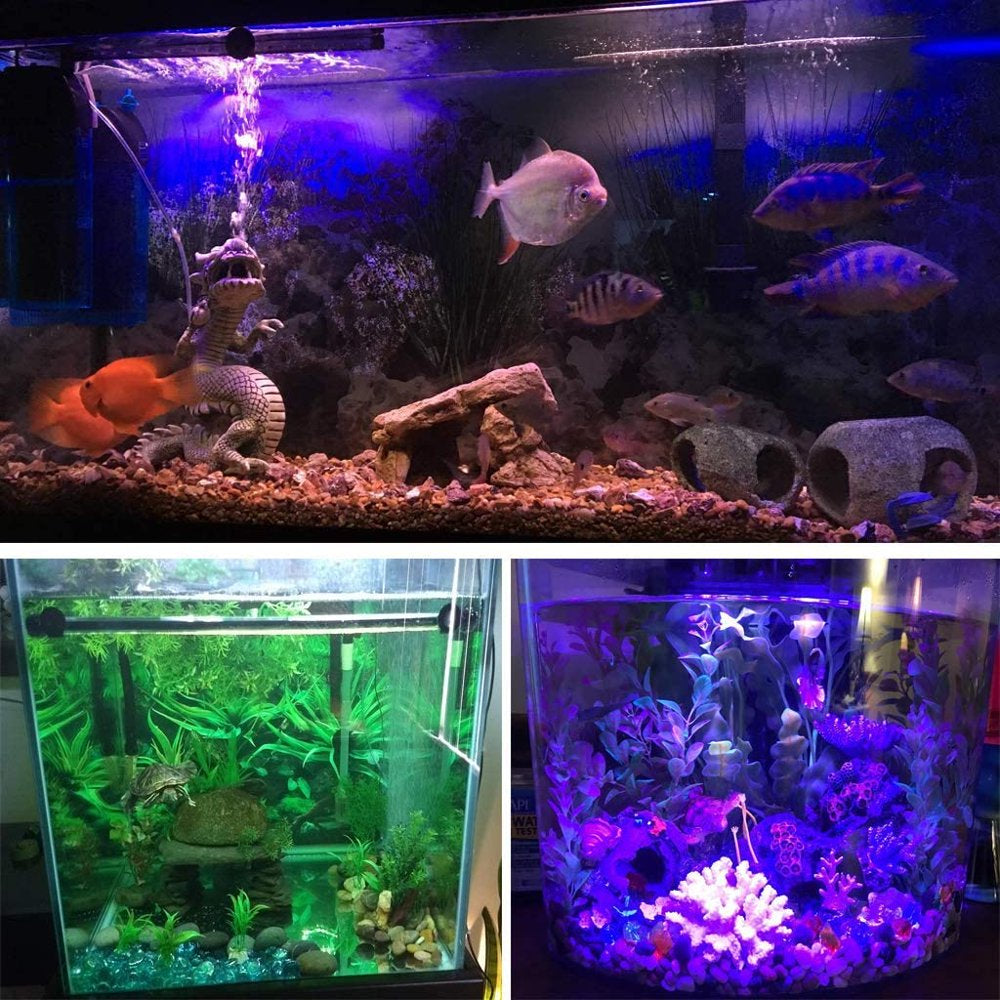 LED Aquarium Light, Wireless Remote Control Fish Tank Light,Rgb Colored Changing,Brightness Adjustable,Underwater Submersible LED Light Animals & Pet Supplies > Pet Supplies > Fish Supplies > Aquarium Lighting JosLiki   