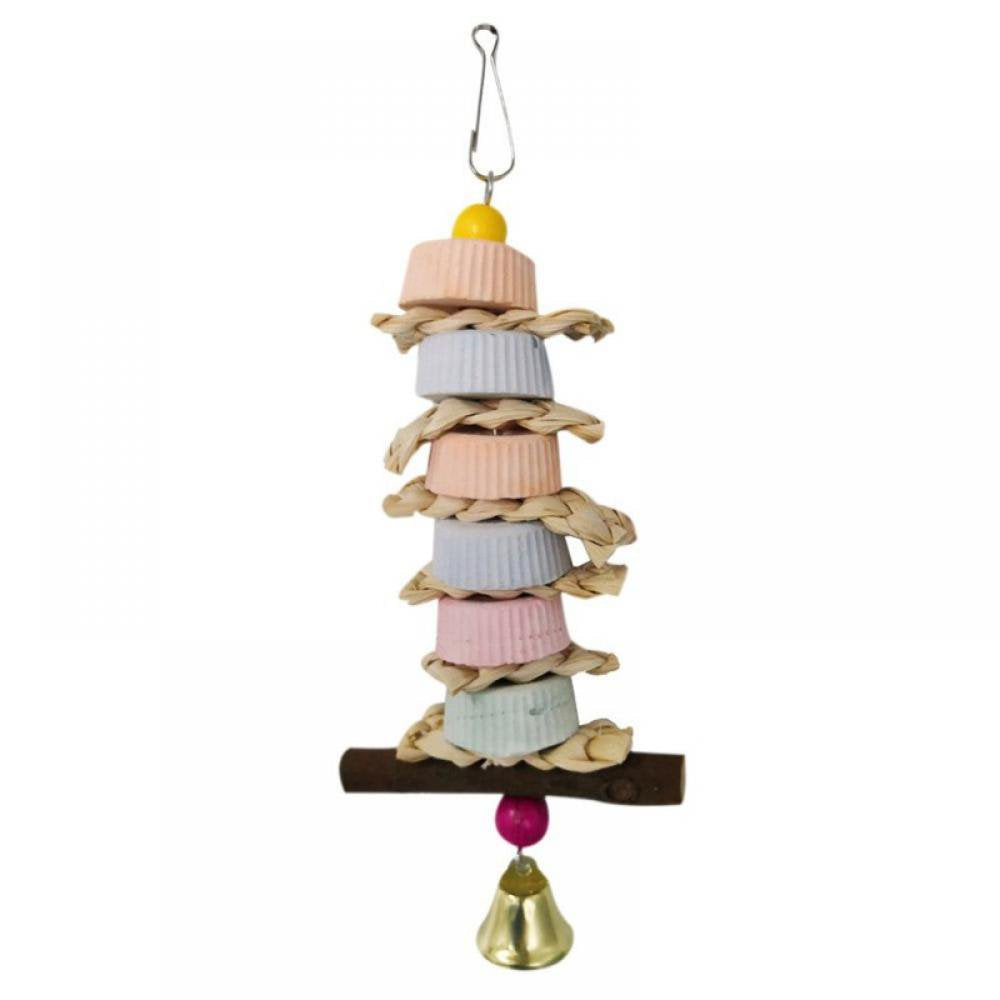 Birds Parrot Grinding Stone Chewing Toy Hanging String Parrot Cage Parakeet Cockatiel Toy Mouth Molars Stone Toys Mineral Animals & Pet Supplies > Pet Supplies > Bird Supplies > Bird Toys Woonny   