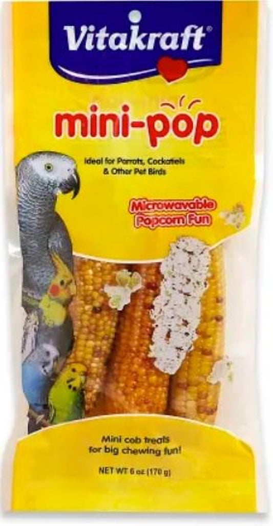 Vitakraft Mini-Pop Corn Treat for Pet Birds 6 Oz Pack of 3 Animals & Pet Supplies > Pet Supplies > Bird Supplies > Bird Treats Vitakraft   