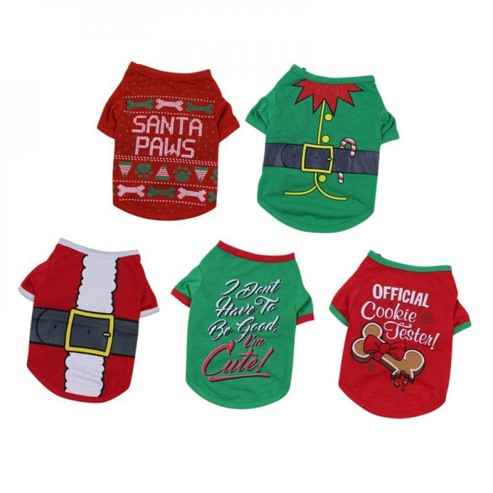Promotion Clearance!Pet Dog Clothes Christmas Costume Cute Cartoon Clothes for Small Dog Dress Xmas Apparel Animals & Pet Supplies > Pet Supplies > Dog Supplies > Dog Apparel EleaEleanor   