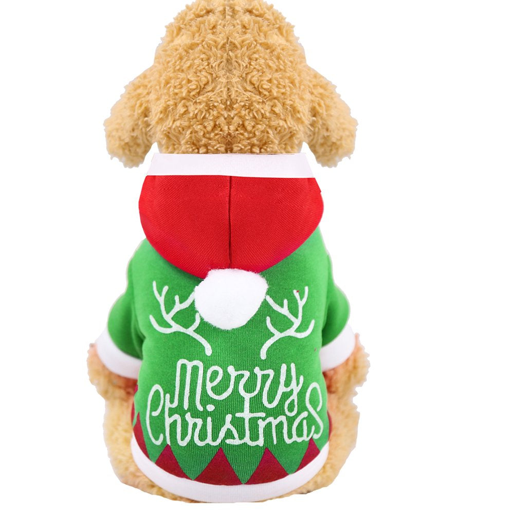 Peroptimist Dog Costume Christmas Pet Clothes Winter Hoodie Coat Clothes Pet Clothing for Small Dogs and Cats Winter Coat Warm Clothes Christmas Holiday Apparel Outfit Animals & Pet Supplies > Pet Supplies > Dog Supplies > Dog Apparel Peroptimist   