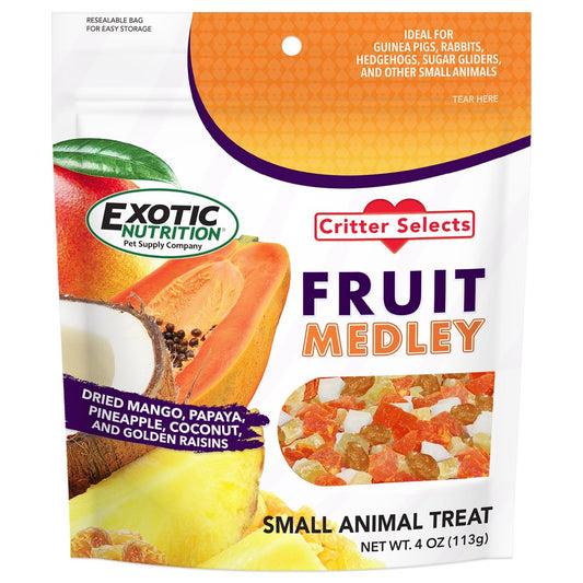 Exotic Nutrition Fruit Medley Treat 4 Oz. Animals & Pet Supplies > Pet Supplies > Small Animal Supplies > Small Animal Treats Exotic Nutrition   