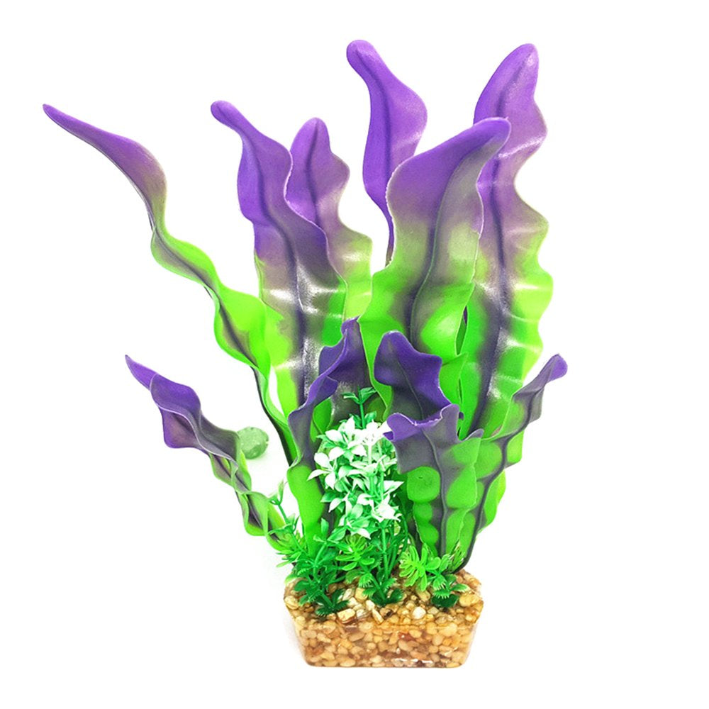 Papaba Fish Tank Decor,Aquarium Simulated Kelp Grass Water Plants Decor Fish Tank Landscaping Ornaments Animals & Pet Supplies > Pet Supplies > Fish Supplies > Aquarium Decor Papaba S Purple 