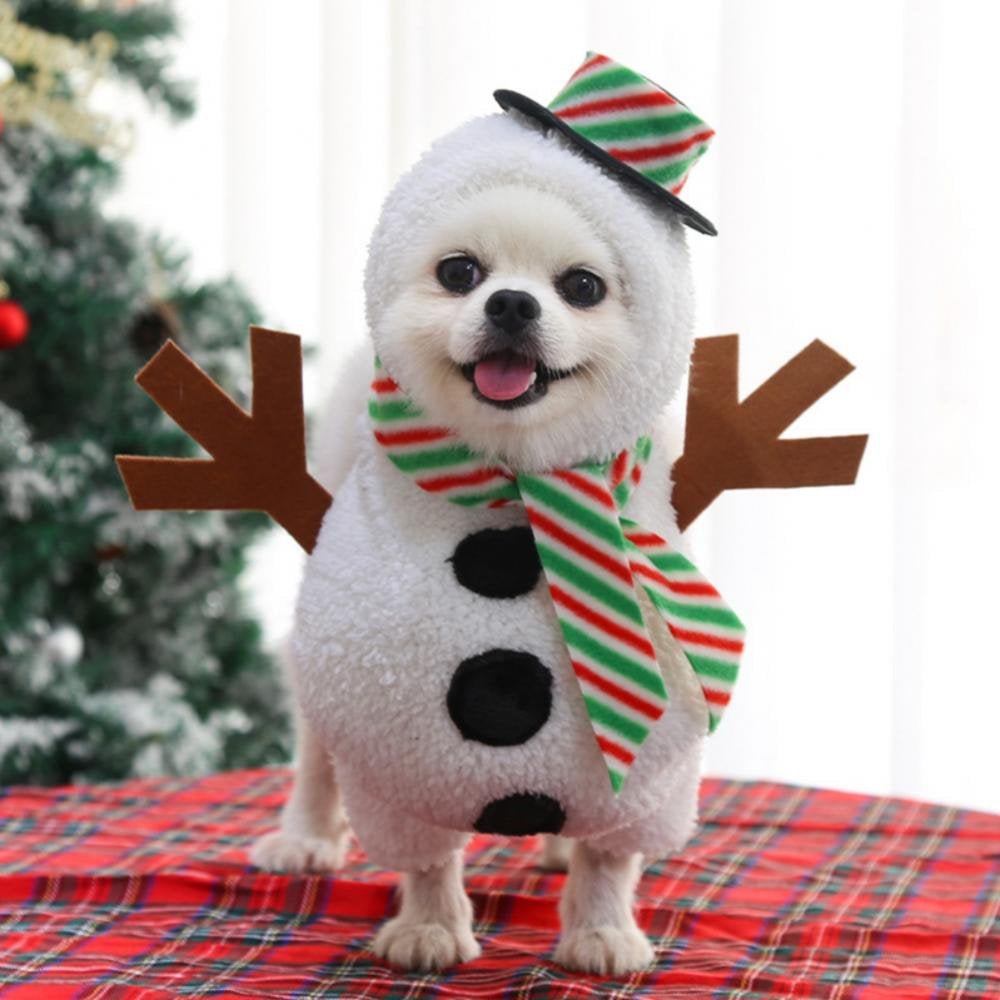 Dog Snowman Costume Large Christmas Costume Funny Pet Dogs Cats Clothes Apparel Party Dress up Clothing Christmas Animals & Pet Supplies > Pet Supplies > Cat Supplies > Cat Apparel MAXCOZY M A 