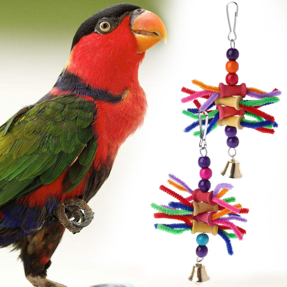 HLGDYJ Parrot Chew Toys Multicolor Bird Parrot Bite String Toys Swing Cage Accessories Animals & Pet Supplies > Pet Supplies > Bird Supplies > Bird Cage Accessories HLGDYJ   