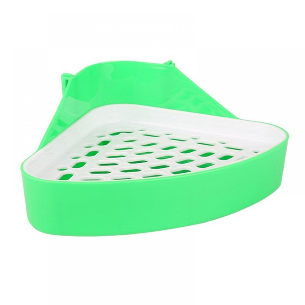 Triangle Potty Trainer Corner Litter Bedding Box Pet Pan for Small Animal/Baby Rabbit/Guinea Pig/Small Chinchillas/Ferret Animals & Pet Supplies > Pet Supplies > Small Animal Supplies > Small Animal Bedding Slopehill Green  