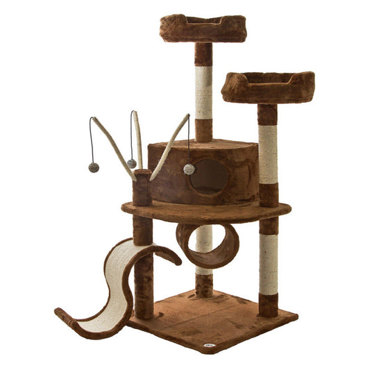 Cat Tree Furniture 35 In. High Obelisk - Two Tone Animals & Pet Supplies > Pet Supplies > Cat Supplies > Cat Furniture Go Pet Club LLC Brown  