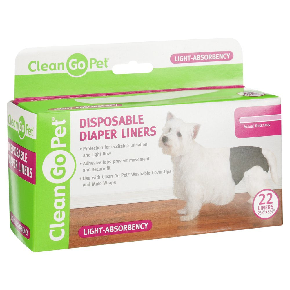 Clean Go Pet Disposible Lite Dog Diaper Liner, 22 Count Animals & Pet Supplies > Pet Supplies > Dog Supplies > Dog Diaper Pads & Liners PetEdge   