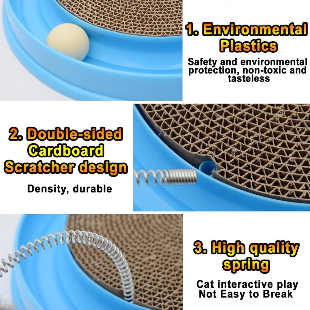 SEMFRI Cat Scratcher Toy Cat Toy Scratch Pad Scratching Toy Post Pad Interactive Training Exercise Mouse Play Toy with Ball Blue Animals & Pet Supplies > Pet Supplies > Cat Supplies > Cat Toys semfri   