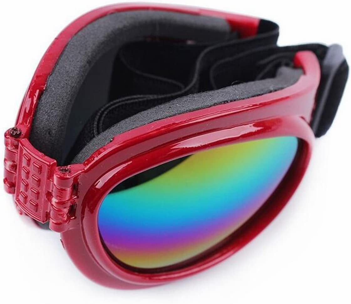 Foldable Dog Sunglasses Pet Goggles for Dog Eye Protection Outdoor Sport Sunglasses for Midium Large Dogs (Red) Animals & Pet Supplies > Pet Supplies > Dog Supplies > Dog Apparel Petall   