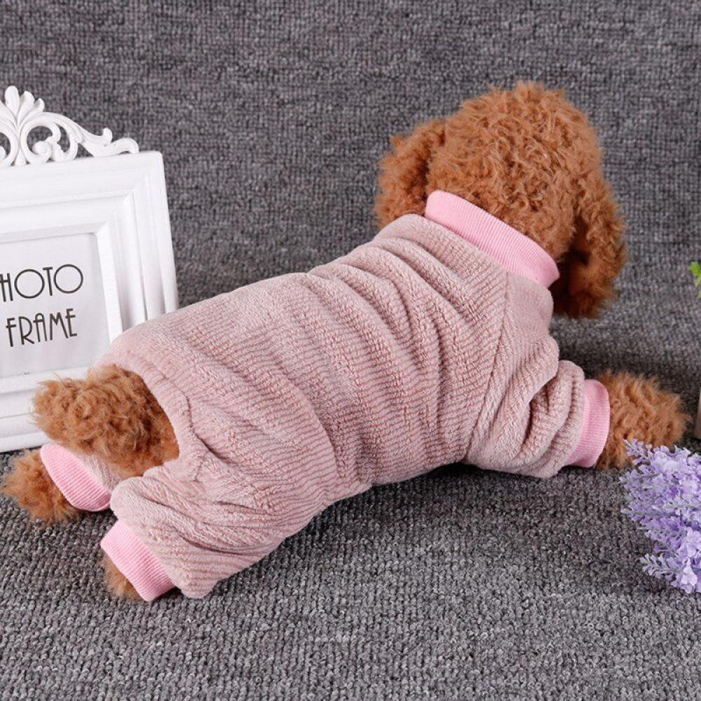 Popvcly 2 Pack Dog Pajamas Flannel Dog Onesie Warm Pet Clothes Soft Dog Pjs Dog Apparel Dog Jumpsuit Jammies with Legs for Pet Dog Cat, Gray+Pink, L Animals & Pet Supplies > Pet Supplies > Dog Supplies > Dog Apparel Popvcly   