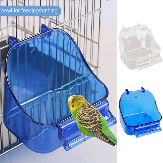 Meidiya Transparent Bird Bath Box with Perch,Bird Bathtub Cage Accessories Animals & Pet Supplies > Pet Supplies > Bird Supplies > Bird Cage Accessories Meidiya Blue  