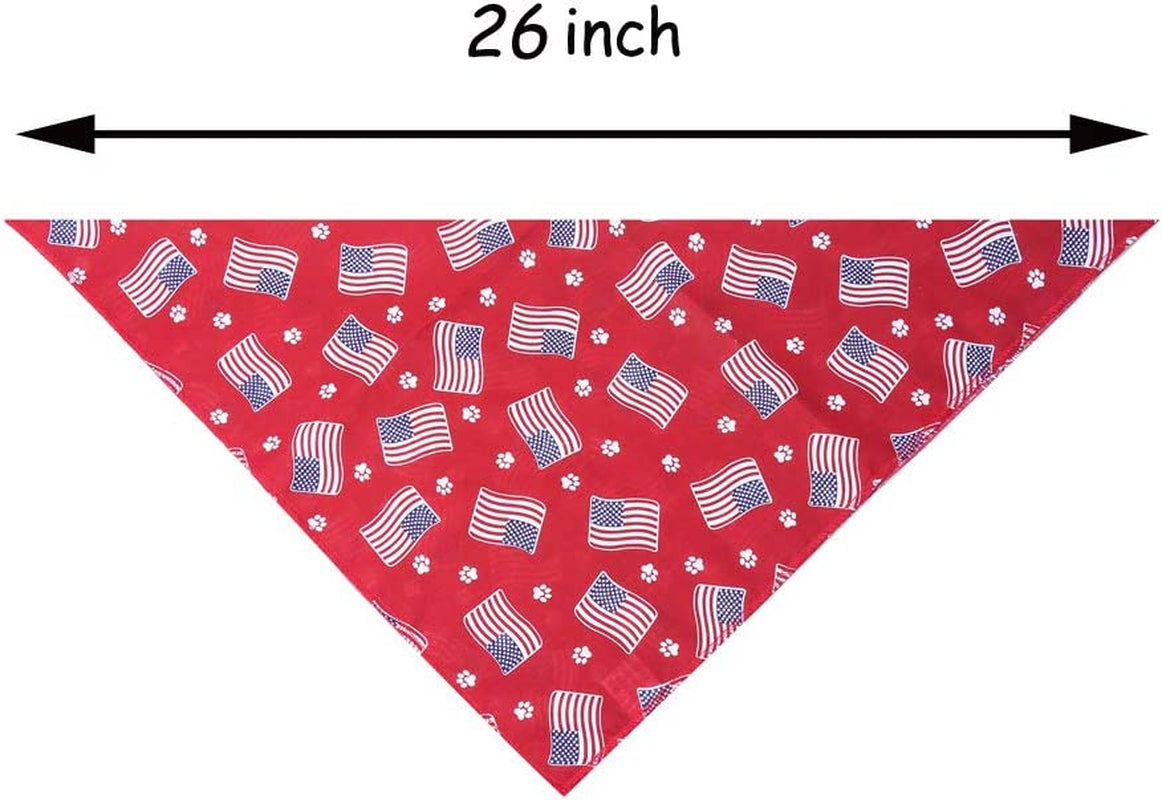 Lamphyface 2Pcs Dog Bandanas Bibs Scarfs for 4Th of July Independence Day American Flag for Pet Dog Animals & Pet Supplies > Pet Supplies > Dog Supplies > Dog Apparel Jiaxing Haozhe clothing Co., Ltd.   