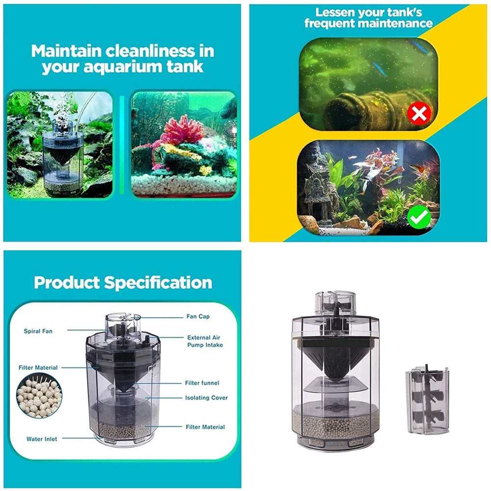 Fish Tank Poop Filter Aquarium Automatic Fish Waste Suction Colle