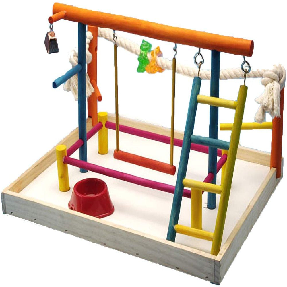 Penn-Plax Bird Life Wooden Playpen – Perfect for Sun Conures, Ring Necks, and Similar Sized Parrots – Extra-Large