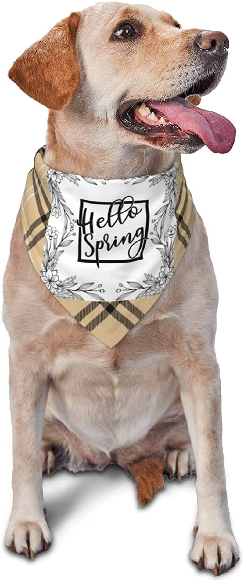 Hello Spring Sketch Pet Dog and Cat Decorative Triangle Scarf,Dog Bandana,Breathable and Stain Resistant. Animals & Pet Supplies > Pet Supplies > Dog Supplies > Dog Apparel ZALTAS   