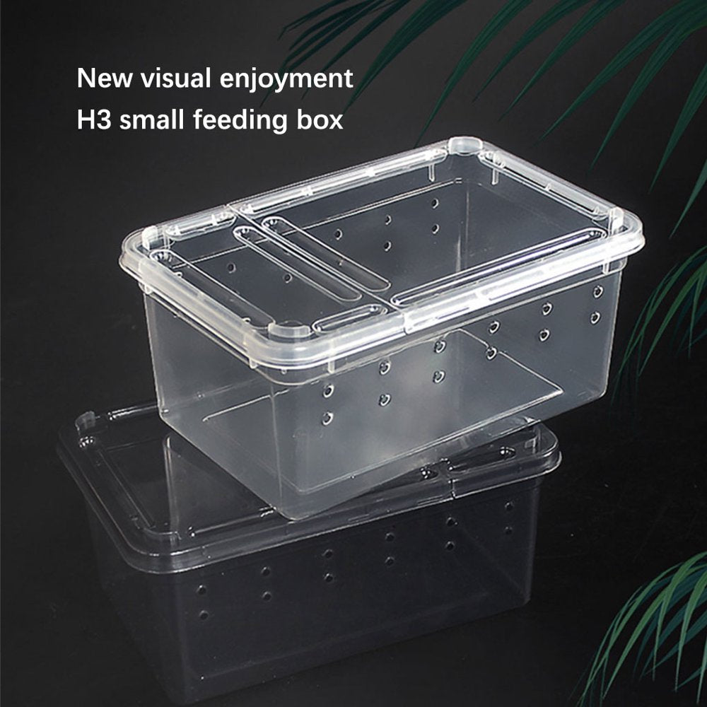 Thinsont 10Pcs Reptiles Feeding Container Transparent Viewing High-Strength Insect Supplies Raising Boxes Household Pet Food Storage White Animals & Pet Supplies > Pet Supplies > Reptile & Amphibian Supplies > Reptile & Amphibian Food Thinsont   