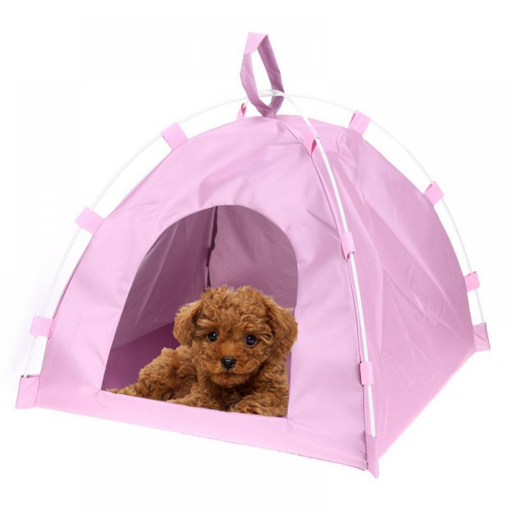 Prettyui Portable Pet Dog House Tent Small Dogs Outdoor Dog Cage Oxford Foldable Cloth Puppy Cats Pet Dog Bed-Light Red Animals & Pet Supplies > Pet Supplies > Dog Supplies > Dog Houses Prettyui   