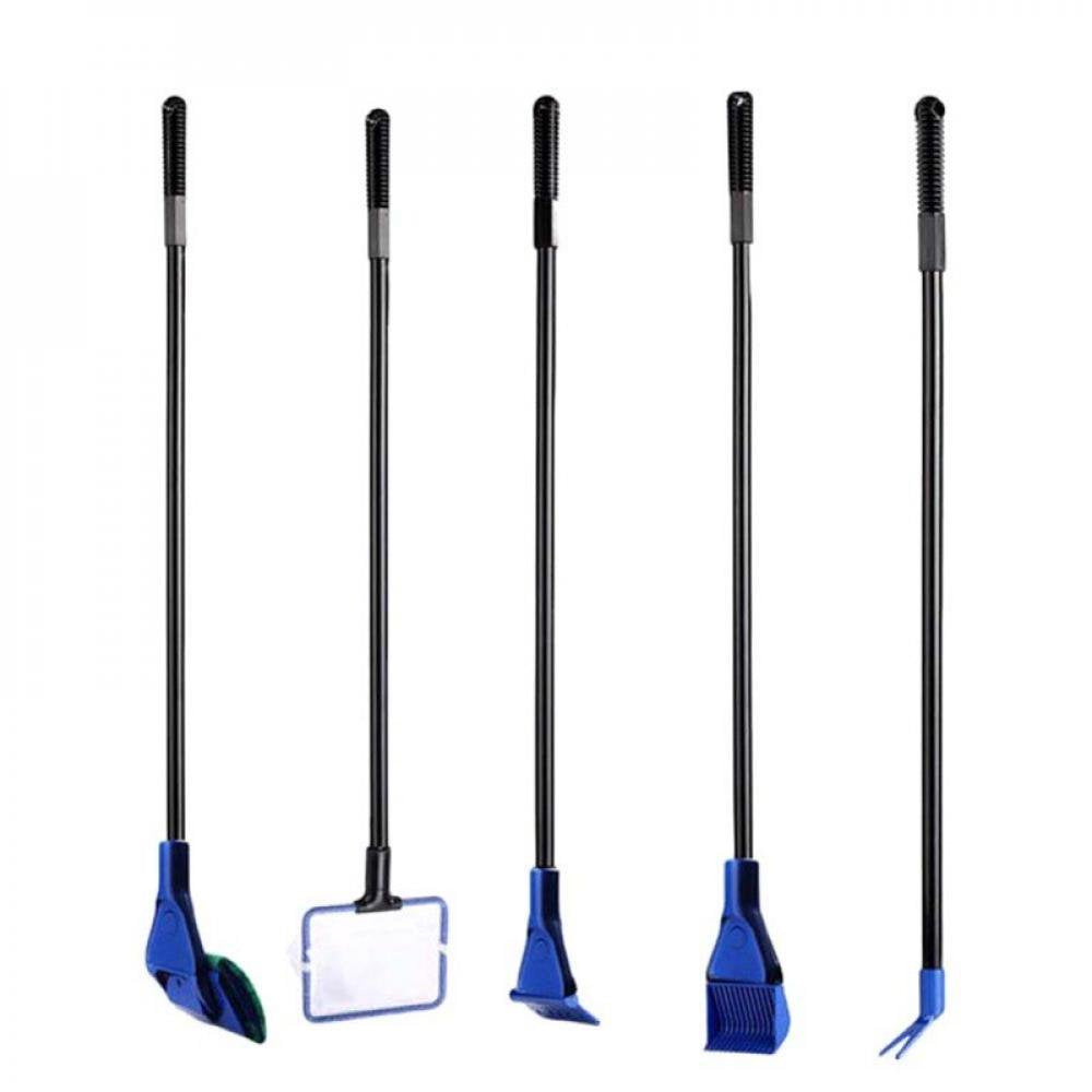 Spree Aquarium Cleaning Tools Kit 5 in 1 Function for Long Deep Fish Tank, Including Algae Scrape, Cleaning Sponge, 3.9" Small Fishnet, Gravel Rake, Plant Fork Animals & Pet Supplies > Pet Supplies > Fish Supplies > Aquarium Fish Nets Spree   