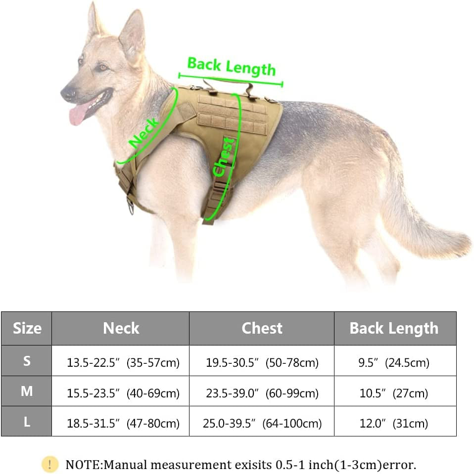 SXNBH Dog Harness Pet Military Training Dog Vest Shepherd Dog Harness Molle Vest for Medium Large Dogs ( Color : E , Size : M ) Animals & Pet Supplies > Pet Supplies > Dog Supplies > Dog Apparel chuju   