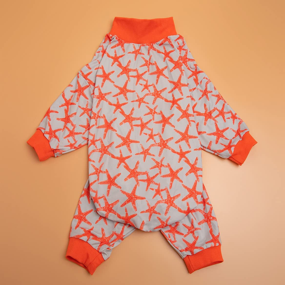 Lovinpet Big Dog Jammies, UV Protection, Pet Anxiety Relief Dog Onesies, Breathable Sea Friends Slub Salmon Prints Large Dog Pjs, Dog Pajamas as Bottom Dog Surgery Recovery Suit for Dog Sweater M Animals & Pet Supplies > Pet Supplies > Dog Supplies > Dog Apparel LovinPet   