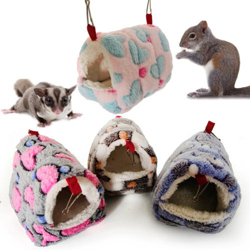 Sunjoy Tech Small Pet Cage Hammock, Hanging Bed for Small Animals Pet Cage Hammock Accessories Bedding for Chinchilla Parrot Sugar Glider Ferrets Rat Hamster Rat Playing Sleeping Animals & Pet Supplies > Pet Supplies > Small Animal Supplies > Small Animal Bedding SUNJOY TECH INC M Pink 