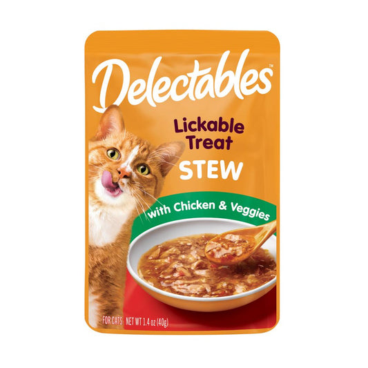 Hartz Delectables Stew Chicken & Veggies Lickable Wet Cat Treat, 1.4Oz Pouch (1 Count) Animals & Pet Supplies > Pet Supplies > Cat Supplies > Cat Treats Hartz Mountain Corp   