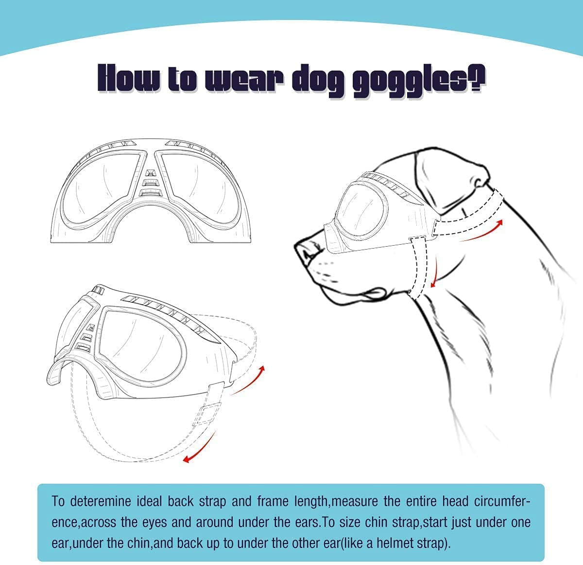 PETLESO Dog Goggles Medium Large Breed, UV Protection Dog Sunglasses Dog Eye Protection for Outdoor Driving Skiing, Black Animals & Pet Supplies > Pet Supplies > Dog Supplies > Dog Apparel PETLESO   