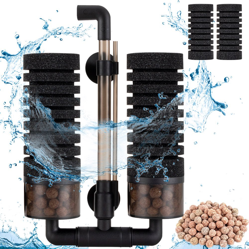 Hygger Fish Tank Aquarium Submersible Foam Filter, Double Sponge Filter, M Animals & Pet Supplies > Pet Supplies > Fish Supplies > Aquarium Filters hygger M  