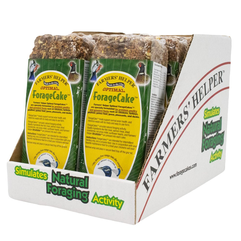 Farmer'S Helper Optimal Forage Cake, Nutritional Supplement, 13 Oz, Cake, Poultry Treat Animals & Pet Supplies > Pet Supplies > Bird Supplies > Bird Treats Central Garden and Pet   