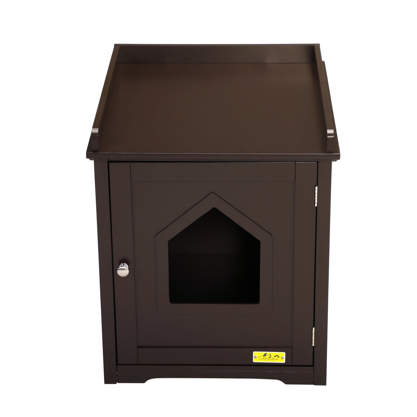 Coziwow Cat House Hidden Litter Box Furniture with Apron Top,Brown Animals & Pet Supplies > Pet Supplies > Cat Supplies > Cat Furniture Coziwow   