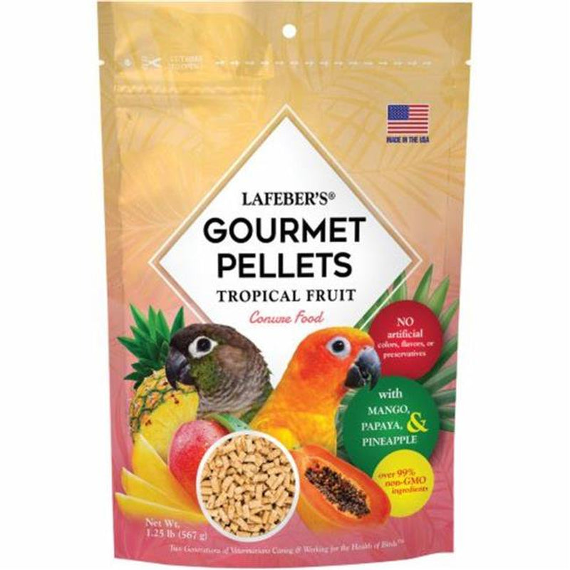 Lafeber 041054726478 4 Lbs Tropical Fruit Gourmet Pellets Bird Food for Conure Animals & Pet Supplies > Pet Supplies > Bird Supplies > Bird Food Lafeber 1.25 lbs  