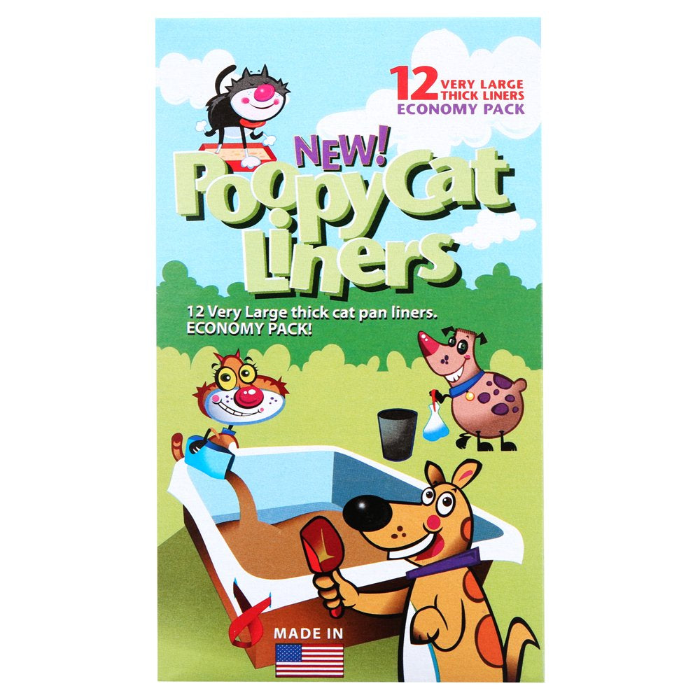 Poopy Products Poopy Cat Litter Box Liners with Drawstring, 12 Count Animals & Pet Supplies > Pet Supplies > Cat Supplies > Cat Litter Box Liners Cygany, Inc   