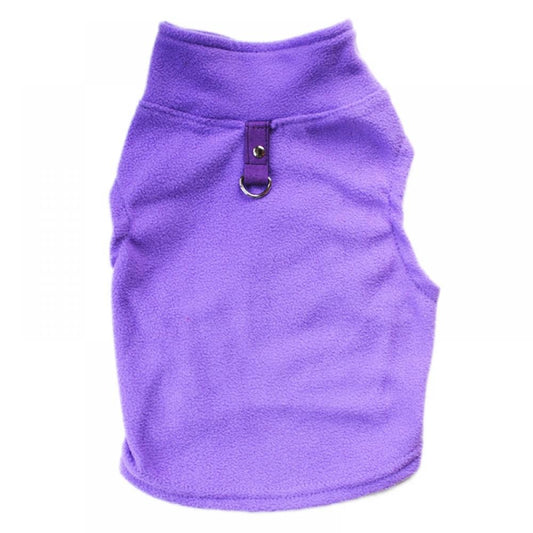 GETFIT Pet Dog Fleece Harness Vest Shirt Puppy Warm Jumper Sweater Coat Jacket Apparel for Small Medium Large Dog 7 Sizes (Asian Size, It Is Recommended to Take a Freshman Size) Animals & Pet Supplies > Pet Supplies > Dog Supplies > Dog Apparel GETFIT L Purple 