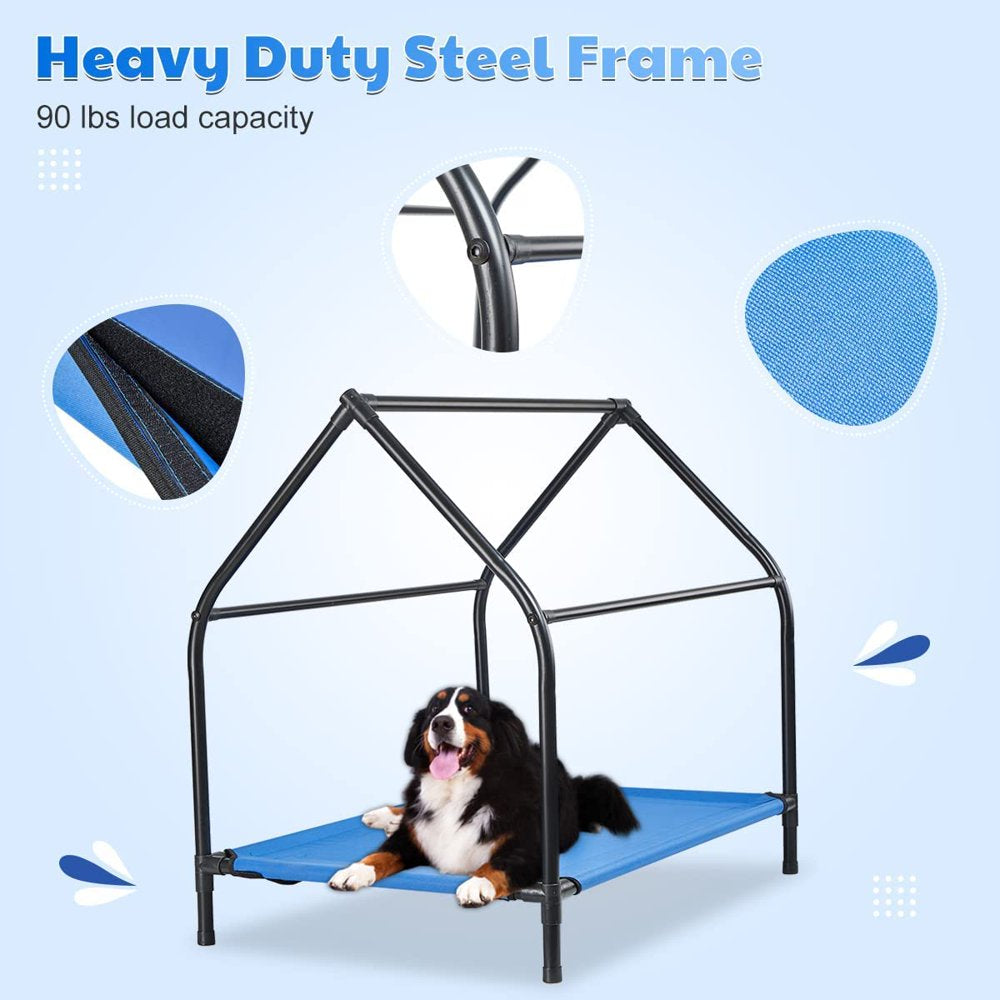 Elevated Dog House,Large Dog Houses with Removable Cover for Medium Dogs Indoor and Outdoor, Waterproof Raised Dog Houses for Large Dog outside W/Extra Carry Bag Max Weight 90/132 Lbs Animals & Pet Supplies > Pet Supplies > Dog Supplies > Dog Houses Generic   