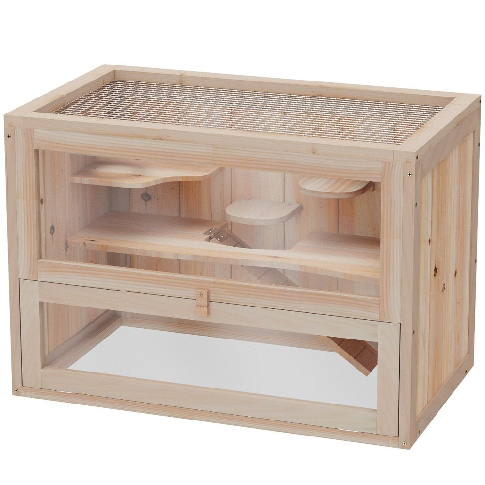 Moonbody 2-Level Hamster Cage & Small Animal Habitat for Rabbits, Guinea Pigs & Chinchillas with Openable Roof & Window Animals & Pet Supplies > Pet Supplies > Small Animal Supplies > Small Animal Habitats & Cages moonbody   