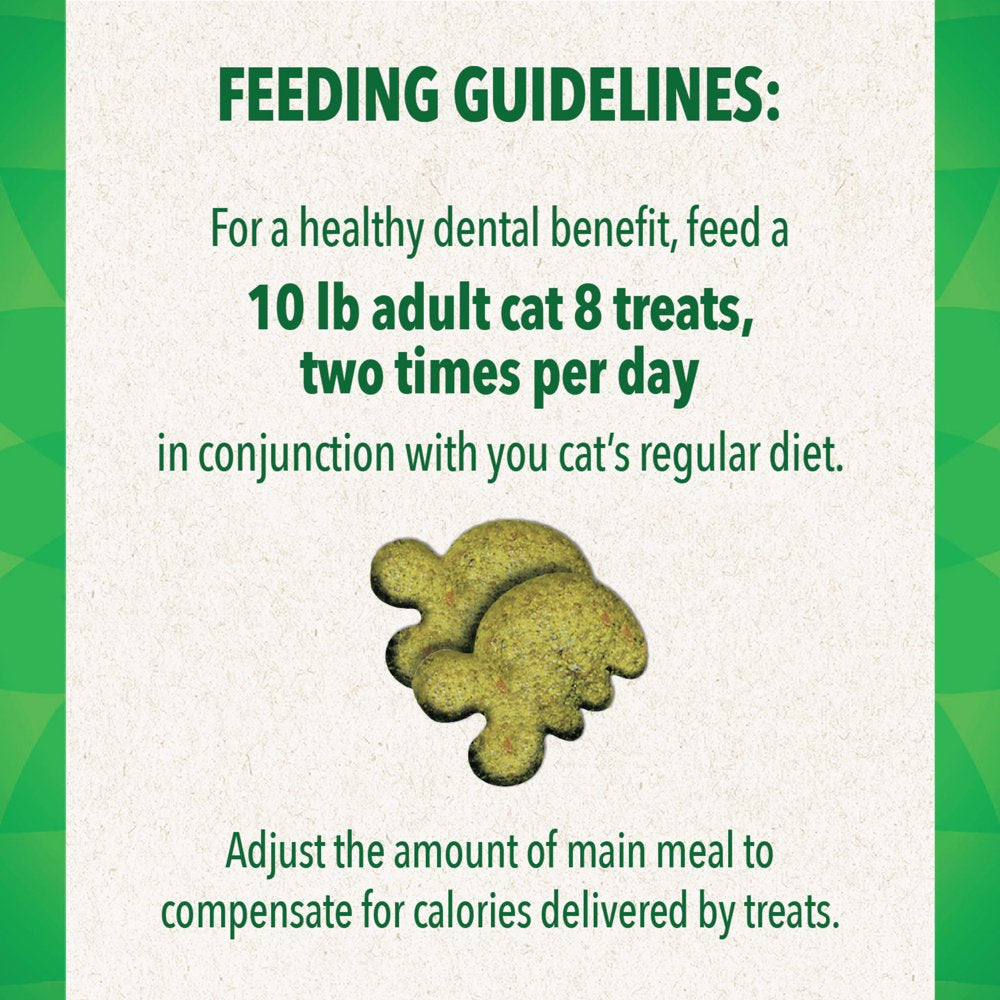 FELINE GREENIES Adult Natural Dental Cat Treats, Tempting Tuna Flavor, 9.75 Oz. Tub