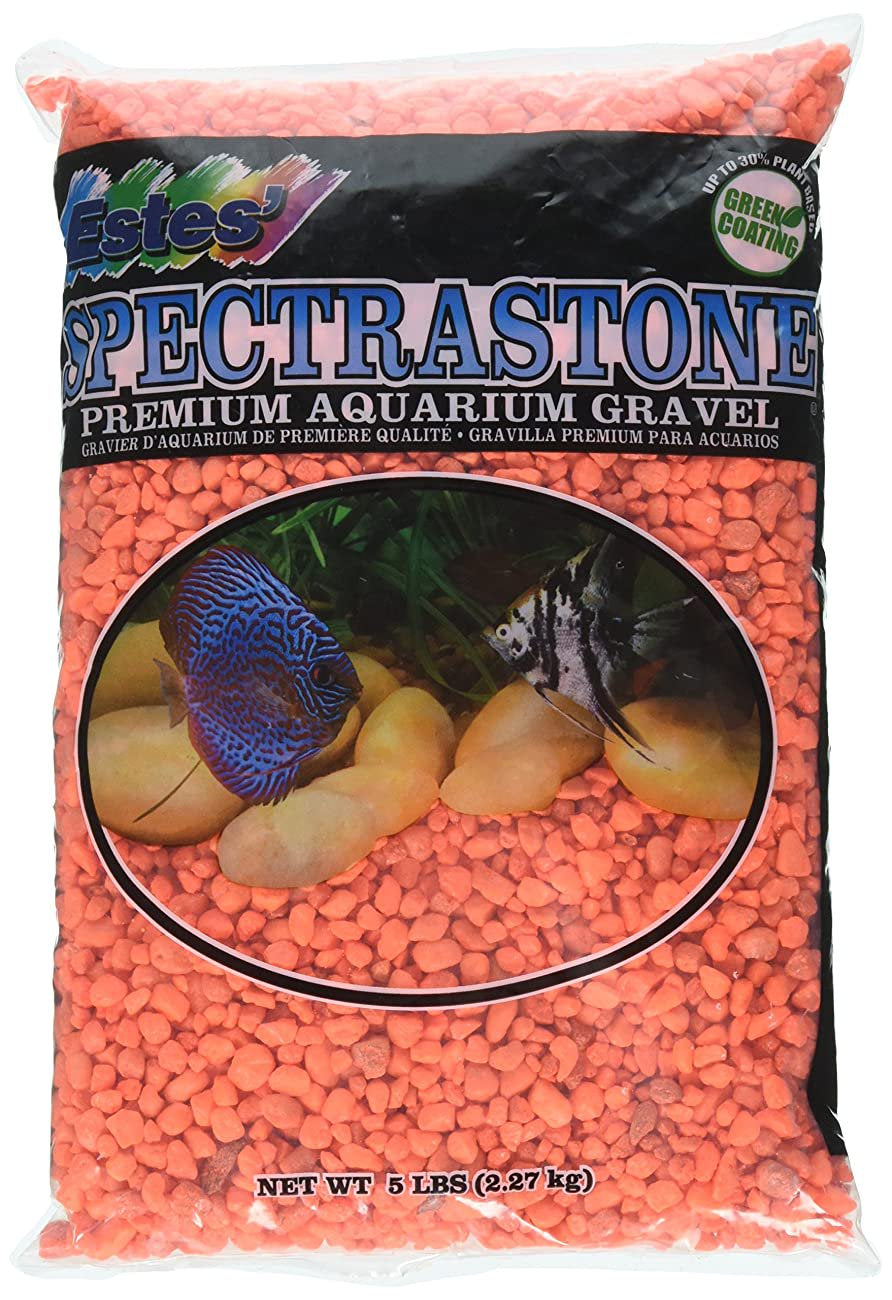 Spectrastone Permaglo Orange Aquarium Gravel for Freshwater Aquariums, 5-Pound Bag Animals & Pet Supplies > Pet Supplies > Fish Supplies > Aquarium Gravel & Substrates Spectrastone   