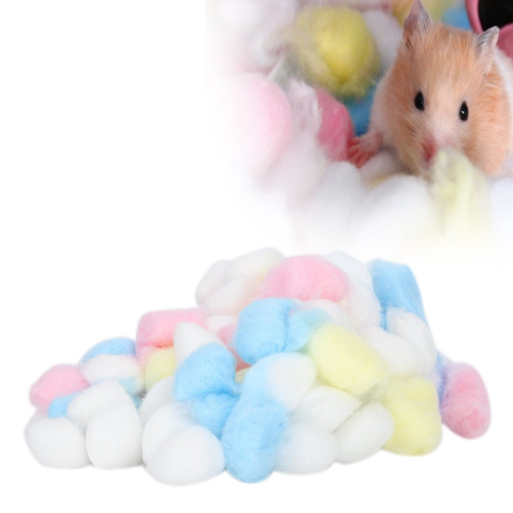 EBTOOLS Hamster House Filler Ball,Hamster Cotton Balls Filler Colorful Natural Cotton Warm Bedding for Small Animals House,Hamster Warm Bedding Animals & Pet Supplies > Pet Supplies > Small Animal Supplies > Small Animal Bedding EBTOOLS   