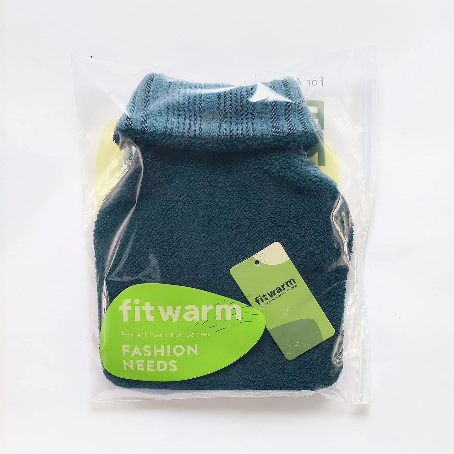 Fitwarm Fleece Dog Sweater, Turtleneck Dog Coat, Dog Winter Clothes for Small Dogs Boy, Pet Pullover Jumper, Cat Apparel, Blue, Medium Animals & Pet Supplies > Pet Supplies > Dog Supplies > Dog Apparel Fitwarm   