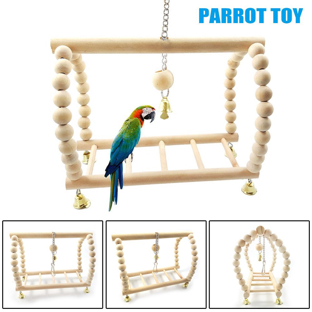 Hhdxre Pet Bird Cockatiel Parrots Suspension Bridge Perches Stand Platform Climbing Ladder Toy Animals & Pet Supplies > Pet Supplies > Bird Supplies > Bird Ladders & Perches Hhdxre   