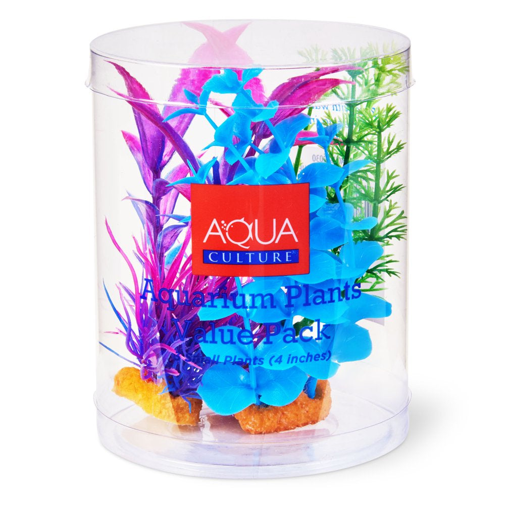 Aqua Culture Aquarium Plant Value Pack, 4" Small Plants, 3 Count