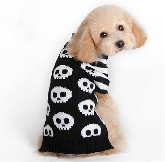 NACOCO Pet Sweaters Skeleton Sweater the Cat Dog Clothes Pet Clothing Little Puppy Dog Sweaters (Medium) Animals & Pet Supplies > Pet Supplies > Dog Supplies > Dog Apparel NACOCO Small  