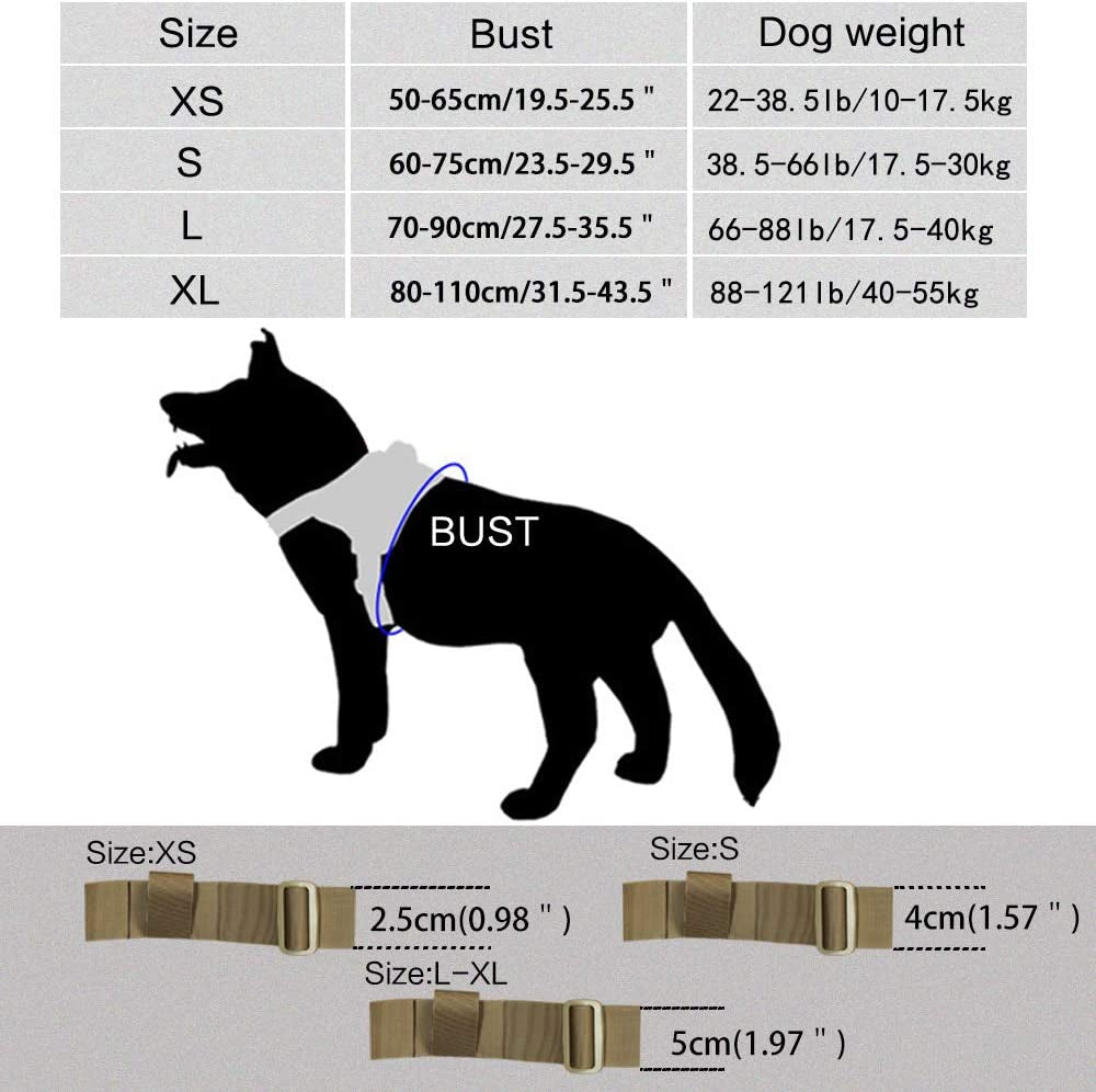 EXCELLENT ELITE SPANKER Tactical Dog Harness Patrol K9 Harness Service Dog Vest Military Dog Vest Working Dog Vest with Handle(Black-L) Animals & Pet Supplies > Pet Supplies > Dog Supplies > Dog Apparel EXCELLENT ELITE SPANKER   