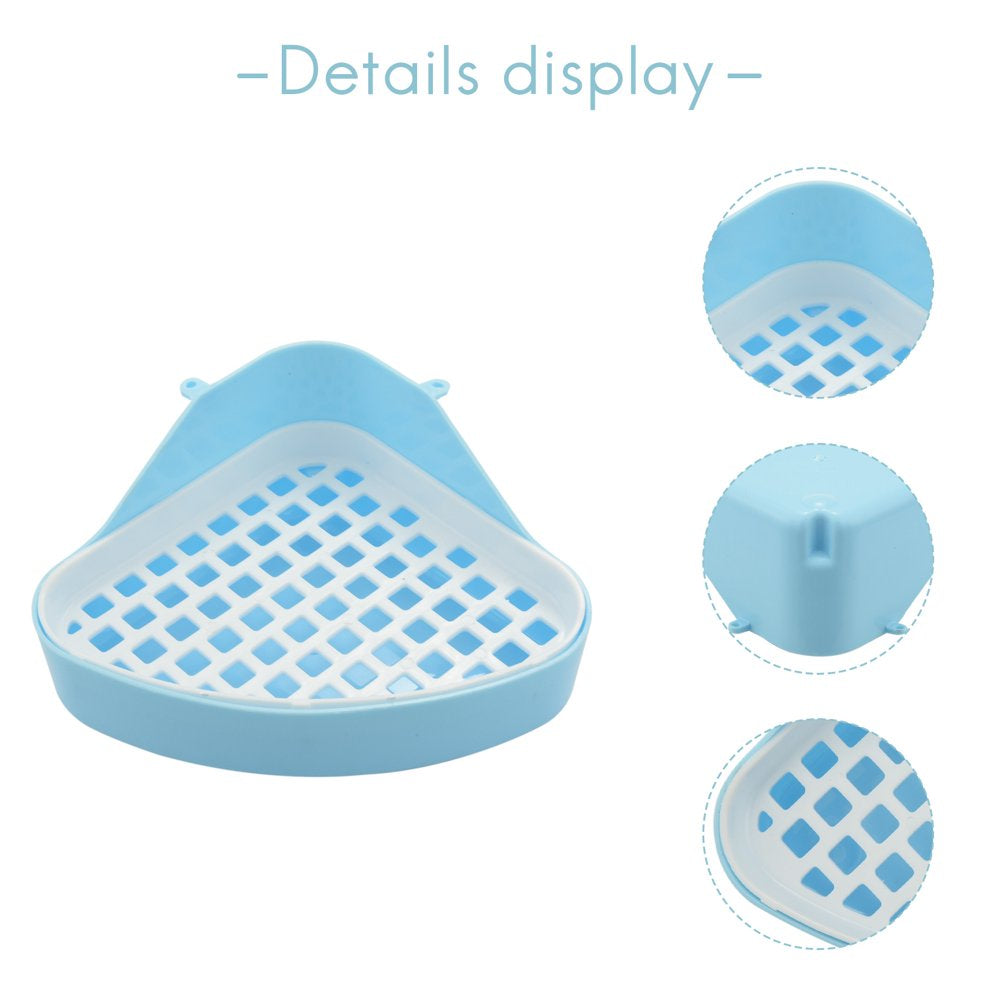 Deoxygene Rabbit Toilet Litter Tray,Small Animal Toilet Corner Potty, Pet Litter Trays Corner for Rabbit, Hamster (Blue) Animals & Pet Supplies > Pet Supplies > Small Animal Supplies > Small Animal Bedding Deoxygene   