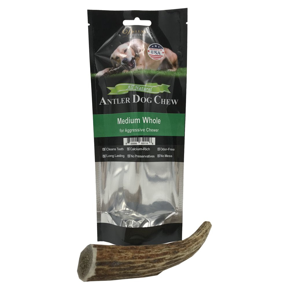 Deluxe Naturals Elk Antler Dog Chew 6-Pack, Medium Split Antlers Animals & Pet Supplies > Pet Supplies > Dog Supplies > Dog Toys Deluxe Naturals Whole M 1