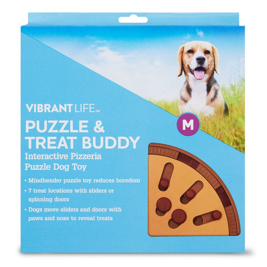 Vibrant Life Interactive Treat Dispensing Pizzeria Puzzler Dog Toy Animals & Pet Supplies > Pet Supplies > Dog Supplies > Dog Toys Stout Stuff LLC   